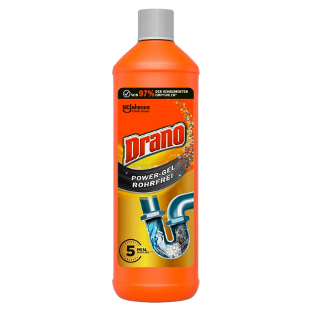 DRANO Déboucheur de canalisation Gel Puissant (POWER-GEL ROHRFREI) 1 litre front