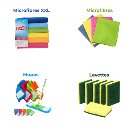 Serviettes de nettoyage en Microfibres Multi-usage